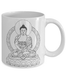 Gautama Buddha Mug - Shakyamuni Siddhartha Buddhist Rulai Sage Statue - Decorative Coffee Mug