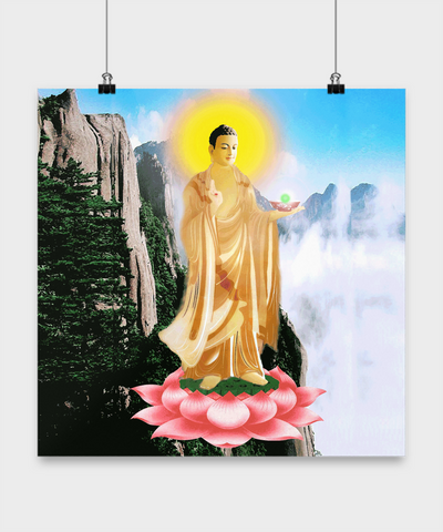 Gautama Buddha Poster - Shakyamuni Siddhartha Buddhist Statue - Decorative Buddhist Art